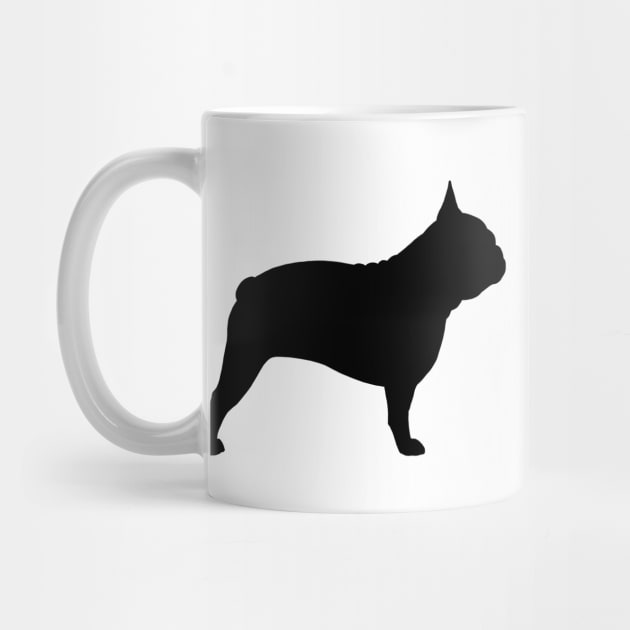 Black French Bulldog Silhouette by Coffee Squirrel